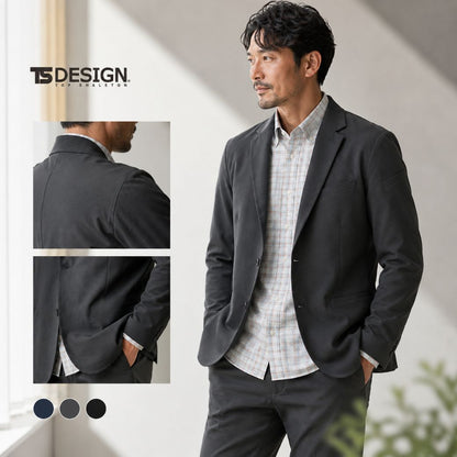 TS DESIGN 9136 メンズ テーラードジャケット 作業服 ジャケット単品 TS4Dストレッチ 吸汗速乾 帯電防止 防汚 S-6L