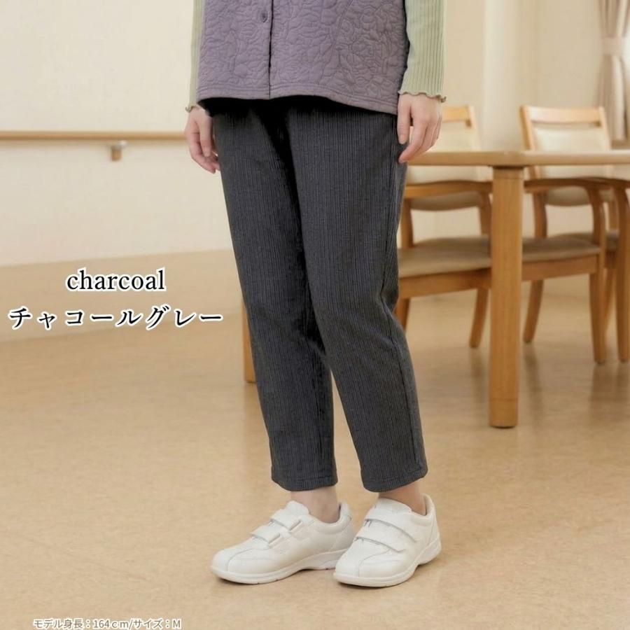 シニアパンツ レディース 股下60cm 丈直し不要 ストレッチ 総ゴム 毛玉になりにくい 裏ベロア 春夏 秋冬 M L LL 3L 婦人 高齢者