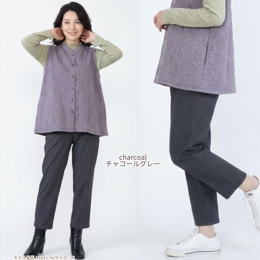 シニアパンツ レディース 股下60cm 丈直し不要 ストレッチ 総ゴム 毛玉になりにくい 裏ベロア 春夏 秋冬 M L LL 3L 婦人 高齢者