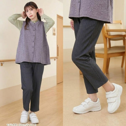 シニアパンツ レディース 股下60cm 丈直し不要 ストレッチ 総ゴム 毛玉になりにくい 裏ベロア 春夏 秋冬 M L LL 3L 婦人 高齢者