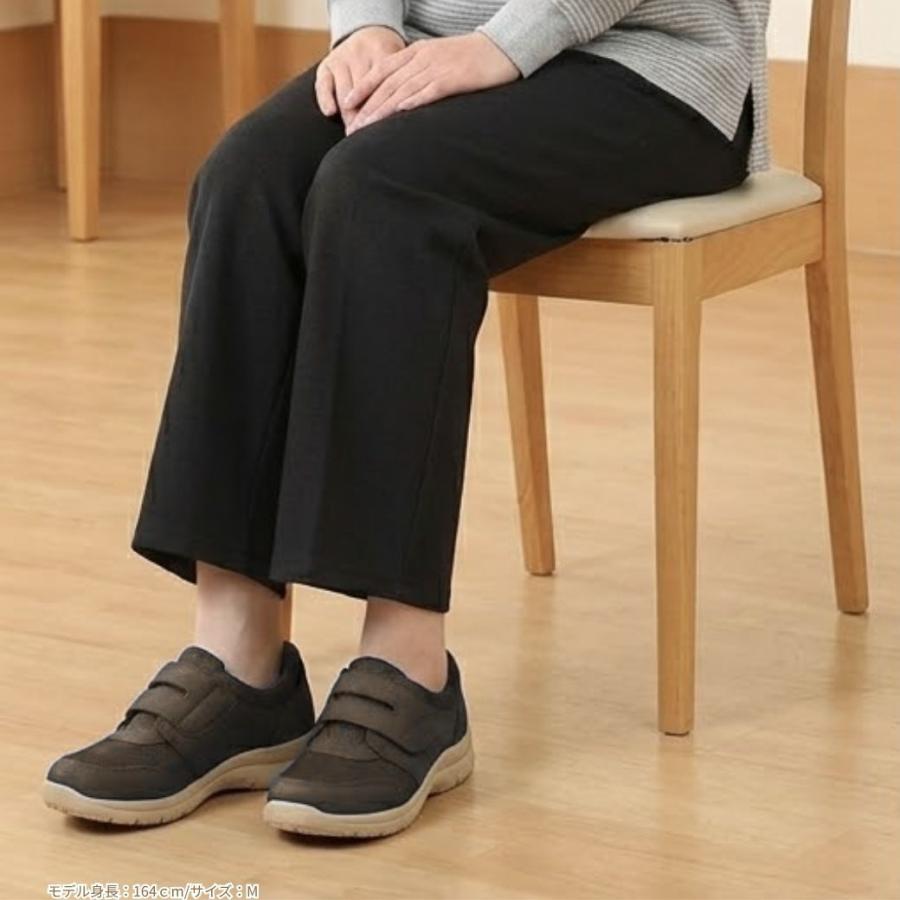 シニアパンツ レディース 股下60cm 丈直し不要 ストレッチ 総ゴム 毛玉になりにくい 裏ベロア 春夏 秋冬 M L LL 3L 婦人 高齢者