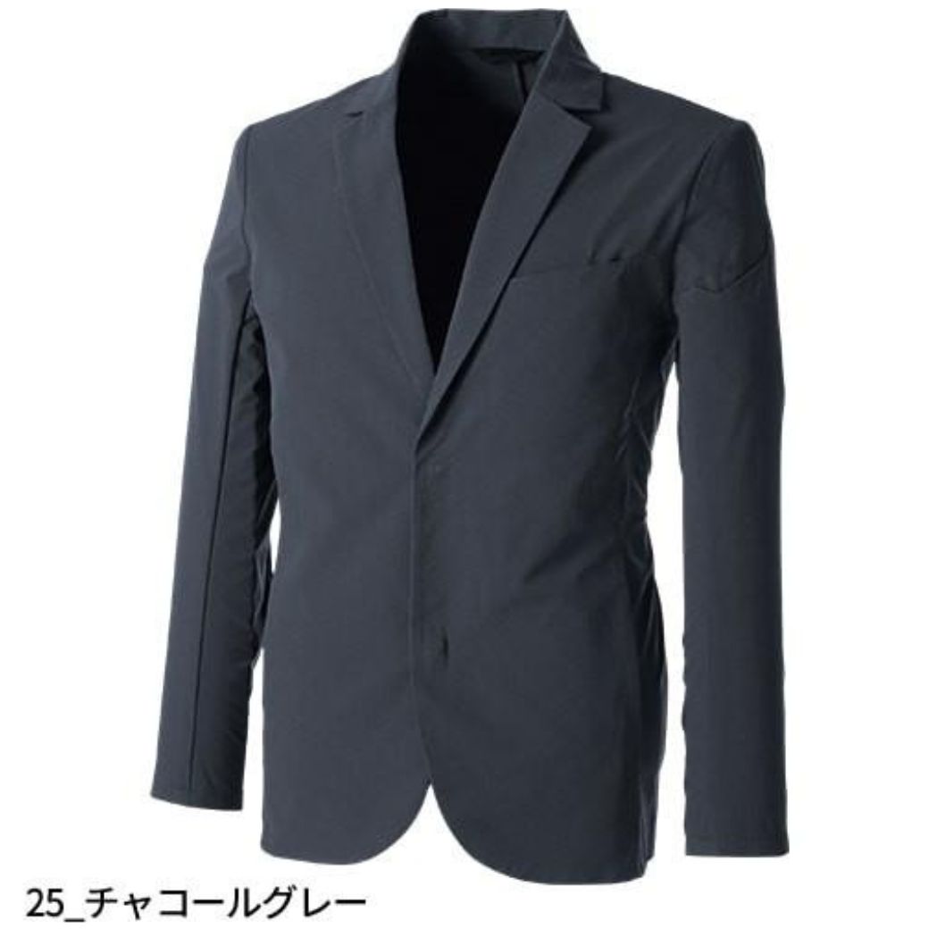 TS DESIGN 9136 メンズ テーラードジャケット 作業服 ジャケット単品 TS4Dストレッチ 吸汗速乾 帯電防止 防汚 S-6L
