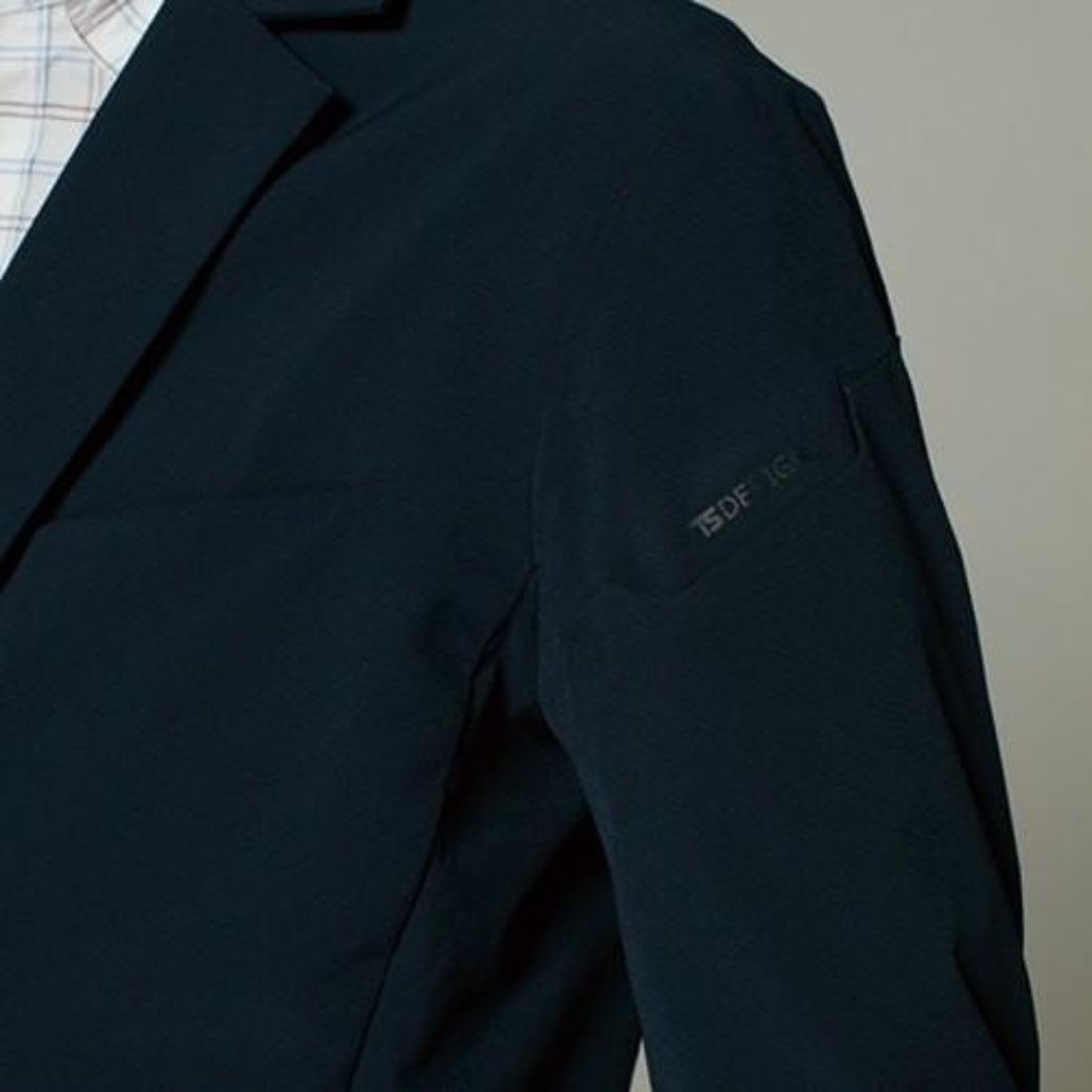 TS DESIGN 9136 メンズ テーラードジャケット 作業服 ジャケット単品 TS4Dストレッチ 吸汗速乾 帯電防止 防汚 S-6L